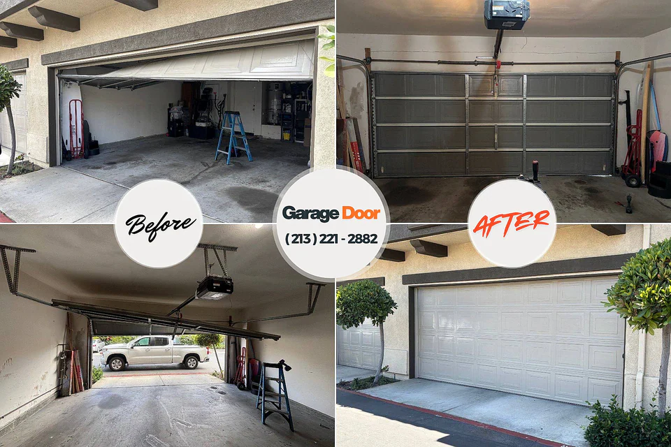 Before and after: garage door repair Crooked River Ranch, OR